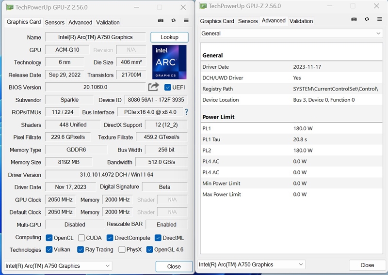 Intel显卡新军！撼与Arc A750 Orc OC评测：1799元性能媲美RTX 3060