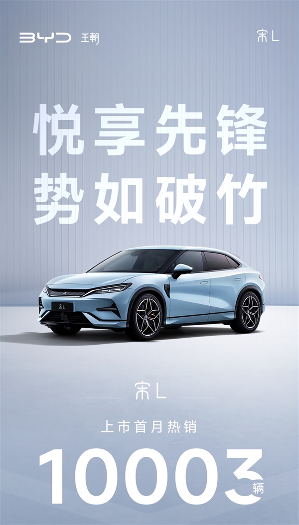 18.98万起 “最美比亚迪”宋L上市即卖爆：首月破万台