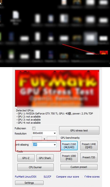 furmark设置极限测试