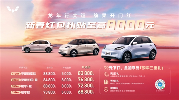 2024车市价格战再添一员：五菱缤果加入战局 6.88万起最高补贴8000元