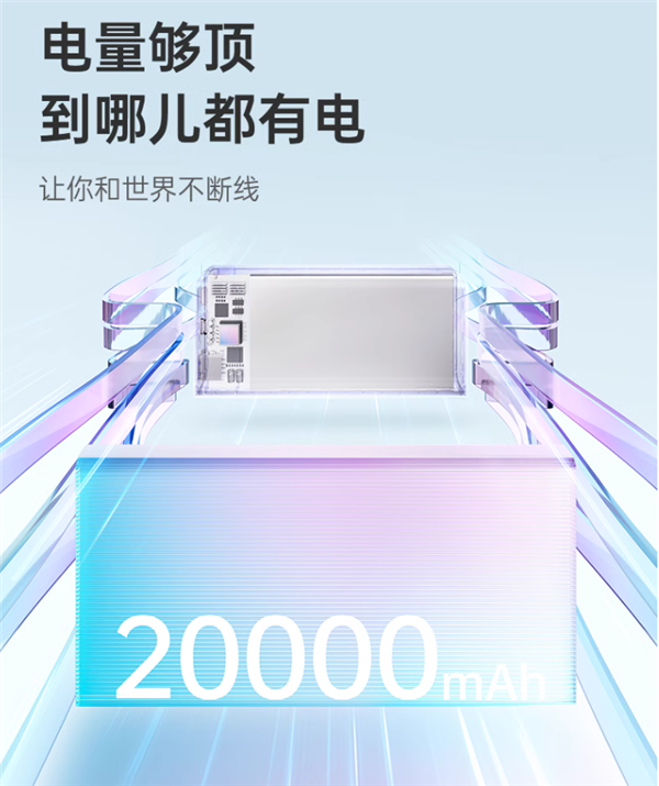 罗马仕20000毫安大容量充电宝 到手仅需59元