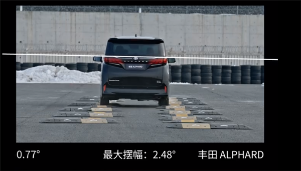 理想MEGA远超丰田埃尔法：40km/h速度过减速带摆幅仅1.92° 底盘更稳