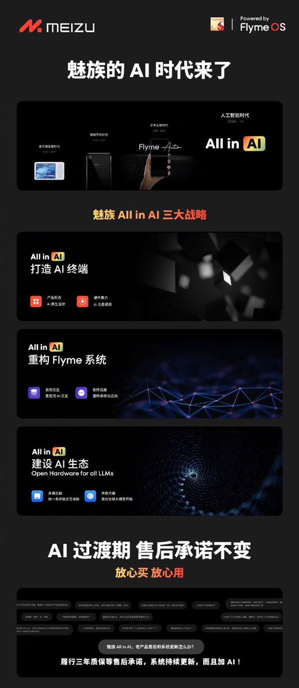 All in AI！魅族公布三大战略：打造AI终端、重构Flyme、建设AI生态