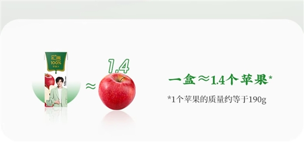 小包装更好喝：汇源100%苹果/桃汁24.9元12瓶大促