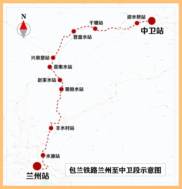 中国第一条沙漠铁路：包兰铁路中兰段7个车站都带“水”