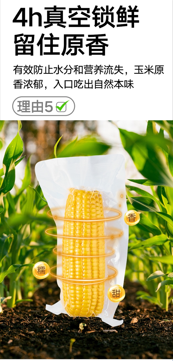 天猫超市自有品牌：喵满分东北黄糯玉米16.9元8穗抄底（日常29元）