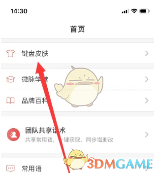 《微脉输入法》更换键盘皮肤方法