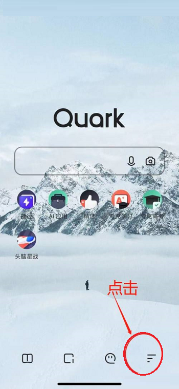 夸克怎么把图标都隐藏