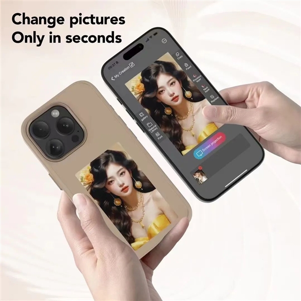 电子墨水屏手机壳问世:平时零耗电 支持APP上传图片