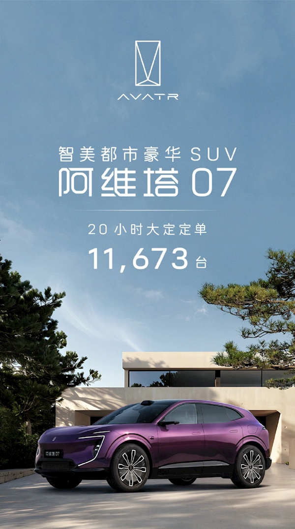21.99万起上市就爆卖!阿维塔07上市20小时大定11673台