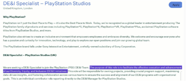 《星鸣特工》亏4亿美元不算啥!索尼继续扩充DEI部门