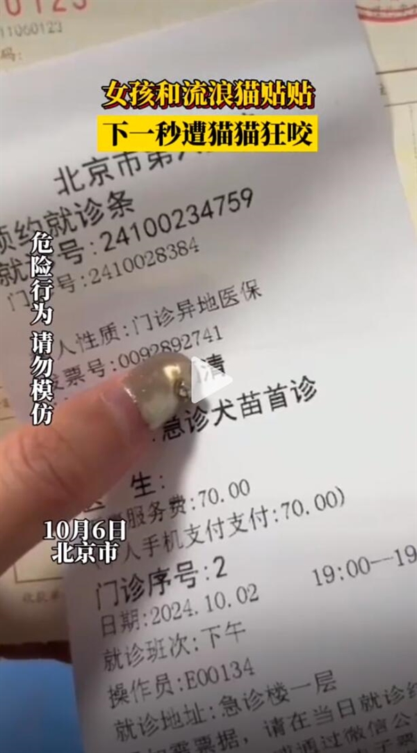 女子和流浪猫贴贴被咬伤眼部 当事人:已经打了疫苗