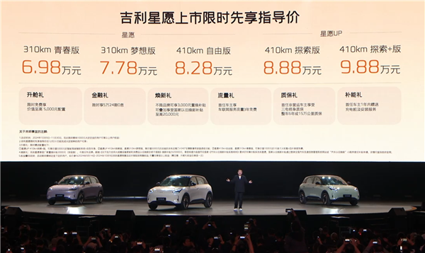 比亚迪海豚国产强敌!吉利星愿上市:6.98万元起