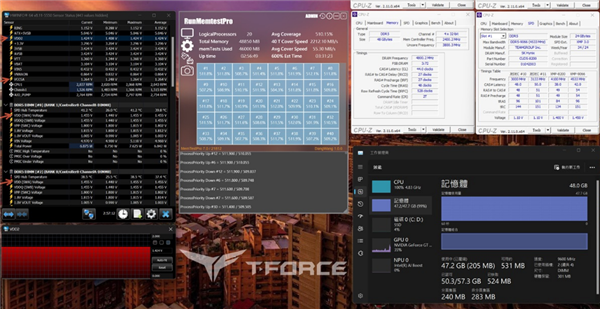 十铨推出T-Force Xtreem CKD DDR5内存：9600 MT/s超频能力