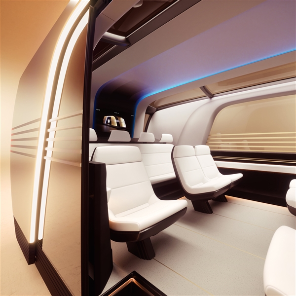 特斯拉Robovan无人驾驶厢式货车官图公布:没有方向盘 车内像个会议室