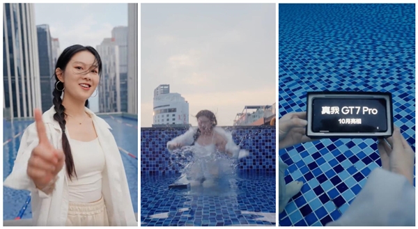 美女产品经理水下开箱真我GT7 Pro:全球首发三星1.5K万元屏