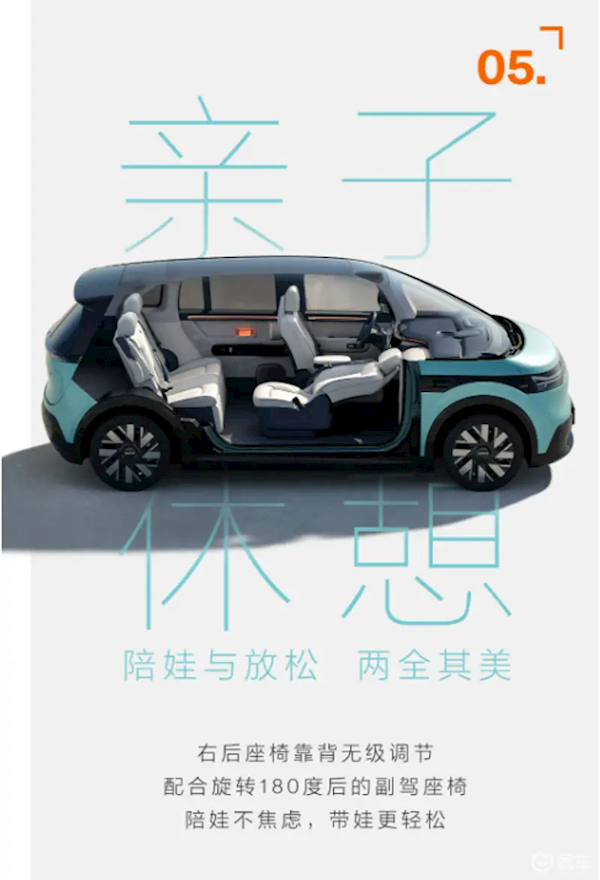 首创270度电动无级旋转座椅!极氪MIX九种座椅模式发布