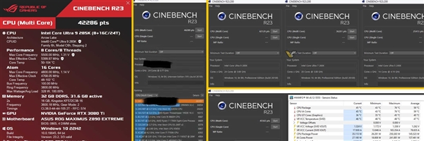 Intel酷睿Ultra 9 285K功耗狂飙到364W!比14900KS快8.5%