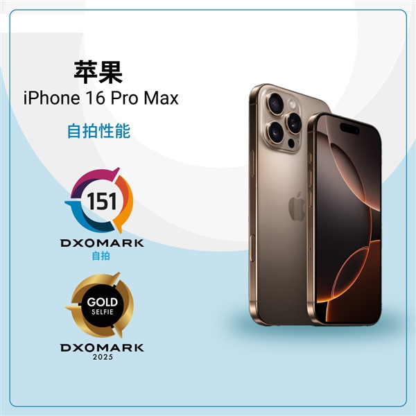 DXO公布iPhone 16 Pro Max自拍成绩:151分 与荣耀Magic6 Pro并列第一