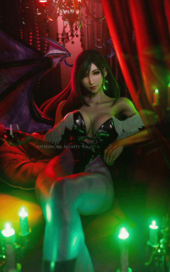 万圣节小恶魔蒂法渲染图:气质邪魅