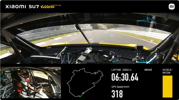 318km/h极速过弯!第一视角体验小米SU7 Ultra原型车纽北赛道刷圈