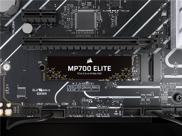海盗船发布MP700 Elite PCIe 5.0 SSD:最高只能跑10GB/s
